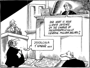 'Bad maths skills may be a disability - university study'. "And what is your client's defence on the charge of misappropriation of several million dollars?" "Dyscalculia y'honour..." 16 April, 2008