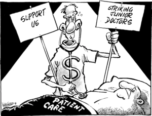 'Striking junior doctors'. 22 April, 2008