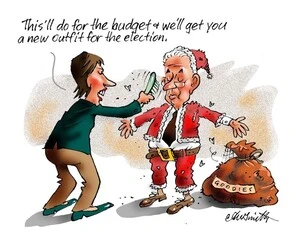 "This'll do for the budget & we'll get you a new outfit for the election." 10 March, 2008