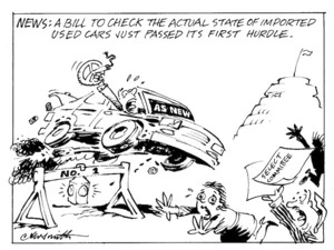 Smith, Ashley W., 1948- :News. A bill to check the actual state of imported used cars just passed its first hurdle. New Zealand Shipping Gazette, 26 August 2000.