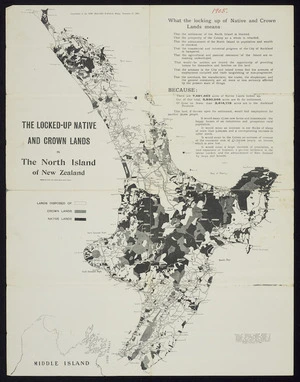 Map...The locked-up native and crown lands in the North Island...