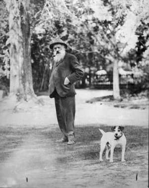 William Nelson and dog, Tomoana