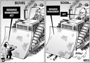 Before - "Resource Management Act." Soon - "Resource Management." "ACT." 24 November, 2008.