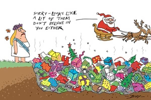 Post-Christmas landfill