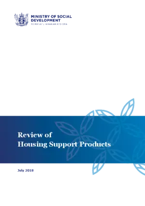 Review of housing support products / author, Bridget Burmester.