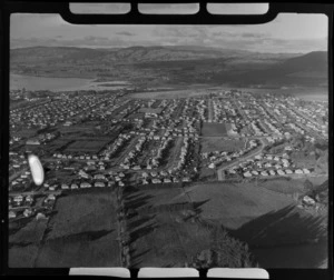 View of the suburb Glenmore and Fenton Park, Rotorua, Bay of Plenty region