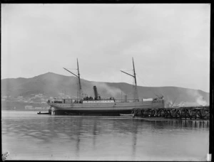 Steam ship Matai, at Wellington wharves