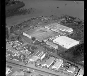 Factories, including Namco, and commerical buildings and lots including car yards, car wreckers and forklift repair, in the Manurewa-Papakura area, Auckland, also including mangroves