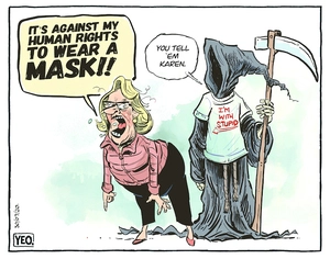 "It's Against My Human Rights to Wear a Mask!!"