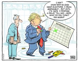 Donald Trump - Delayed elections