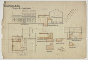 [Muir?] & Clere :Wanganui Club; proposed additions. 1886.