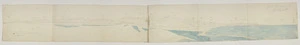 Haast, Johann Franz Julius von, 1822-1887: Panoramic view from the mouth of the river Haast (Jacksons Bay) West Coast (Awarua?). 20 February 1863