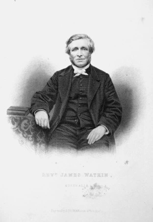 Cochran, John :Revd. James Watkin, Australia. Engraved by J Cochran from a photograph. [ca 1863].