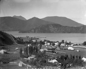 Panoramic view looking north-west across Havelock, Nelson