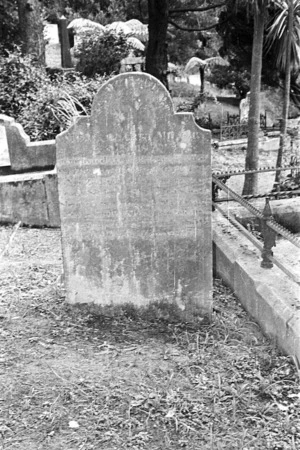 The grave of Margaret Miller, plot 1825, Bolton Street Cemetery