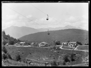 Nob Hill houses with buckets on aerial ropeway