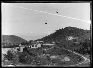 Aerial ropeway over post office and Hempseed's store