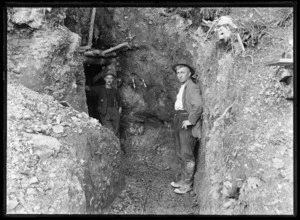 Homer mine adit with George Gofton and Dave Absolum