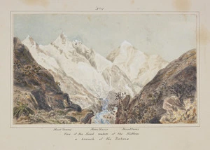 Haast, Johann Franz Julius von, 1822-1887: View of the Head waters of the Mathias a branch of the Rakaia