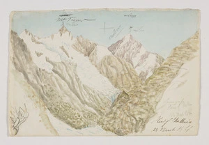 Haast, Johann Franz Julius von, 1822-1887: Head of Mathias 23 March 1866. Mt Tancred, Mt Carus
