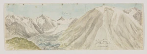Haast, Johann Franz Julius von, 1822-1887: The Ramsay Glacier & Lyell Glacier from Mein's Knob. 18 March 1866.