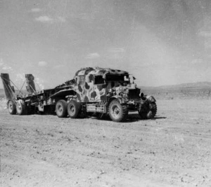 Army tank transporter, Tunisia