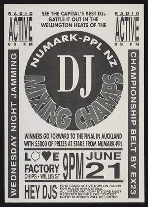 See the capital's best DJs battle it out in the Wellington heats of the Numark-PPL NZ DJ mixing champs