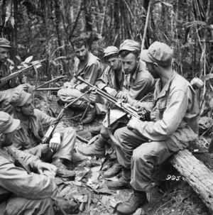 World War 2 New Zealand soldiers on Vella Lavella Island, Solomon Islands