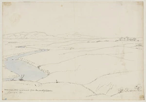 [Mantell, Walter Baldock Durrant] 1820-1895 :Hokanui & the Mataura from ... south of Tuturau. 22 Dec., 1851