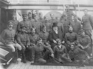 Richard John Seddon and New Zealand soldiers bound for the South African War on board the T.S.S. Drayton Grange