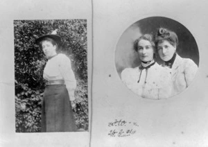 Two portraits of Frances Mary Hodgkins, one includes Winnie Brotherton
