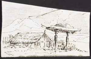 [Mantell, Walter Baldock Durrant] 1820-1895 :At Waitaki looking west ; Mount Domett in the distance [1852?]