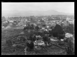 View over Waihi, looking westwards