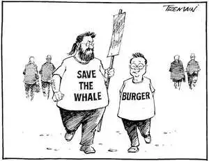 Save the whale. Burger. 18 April, 2006.