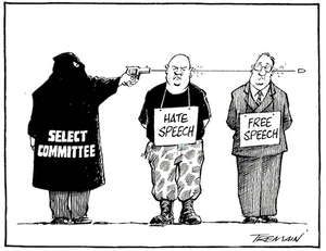 Tremain, Garrick, 1941- : Select Committee, Hate Speech, Free Speech. Otago Daily Times, 18 March 2005.