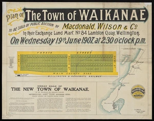 Plan of the town of Waikanae / surveyed by A.P. Mason.