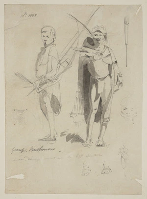 [Daniell, Samuel] 1775-1811 :Gareep Bushmen. Quiver always carried over left shoulder. 30 March 1802