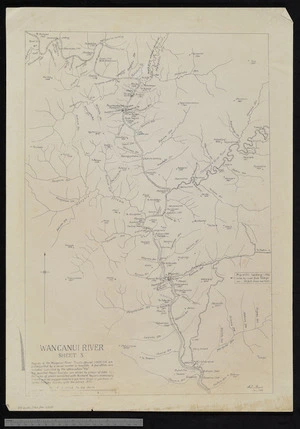 Mead, Arthur David, 1888-1977 :Wanganui River sheet 3 [copy of ms map]. 1960.