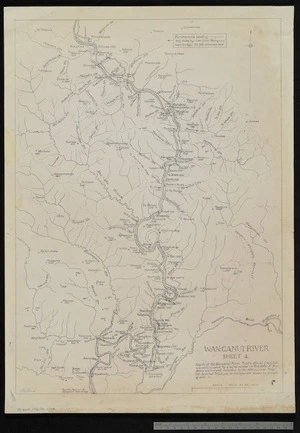 Mead, Arthur David, 1888-1977 :Wanganui River sheet 4 [copy of ms map]. 1960.