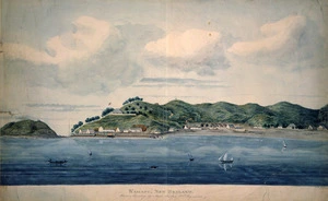 Williams, John d 1905 :Wahapu, New Zealand. From a drawing by Major Bridge 58th Regiment. [1845?] / John Williams 58[th]