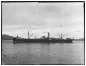The ship Wakanui in Port Chalmers harbour.