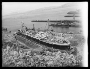 MV Karamea in the Port Chalmers Graving Dock