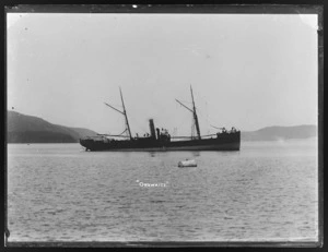 Steam ship Orowaiti in Port Chalmers harbour