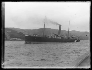 Steam ship Paloona in Port Chalmers harbour