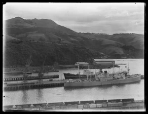 Steam ships Port Chalmers and Tancred at Port Chalmers