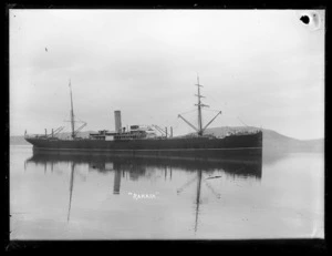 Steam ship Rakaia in Port Chalmers harbour