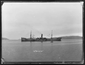 Steam ship Rangatira in Port Chalmers harbour