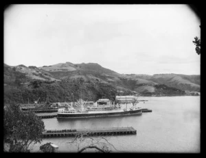 Steam ship Rangitata in Port Chalmers harbour