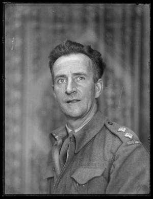 Portrait of an unidentified man wearing the uniform of the Home Guard.