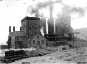 View of Lithgow iron and steel foundry, Australia